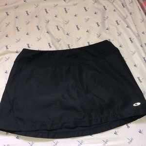Black tennis sport skirt